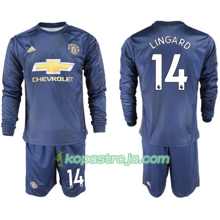 Billiga Fotbollströjor Manchester United LINGARD 14 Barn Tredje tröja 2018/19 Långärmad